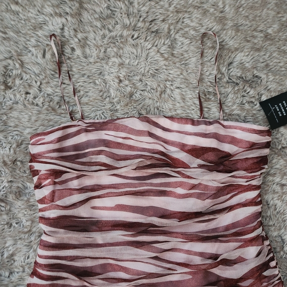 Free People Retrofete Shaniece Mini Dress‎ Earl Rose Zebra Pink Women's Size XL - Picture 6 of 13